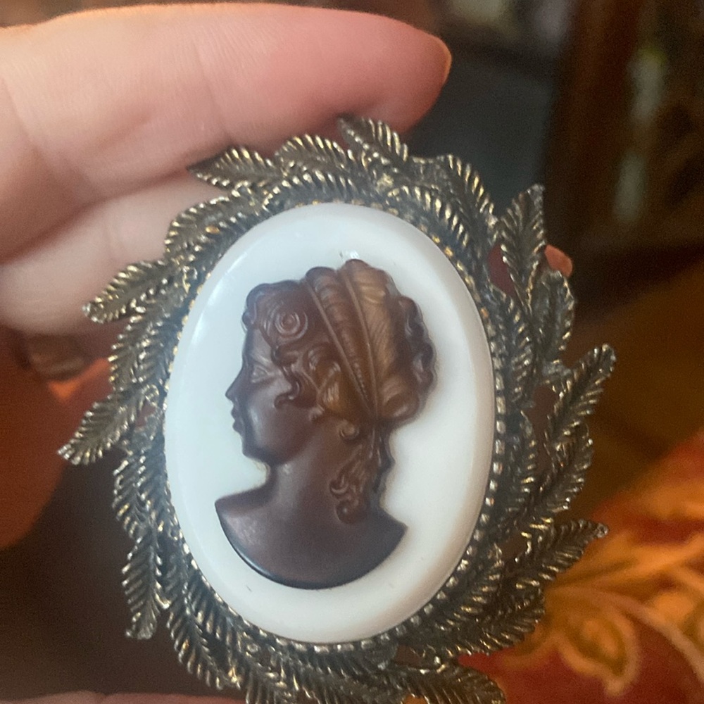 Lovely Cameo Brooch. (Night Stand)
